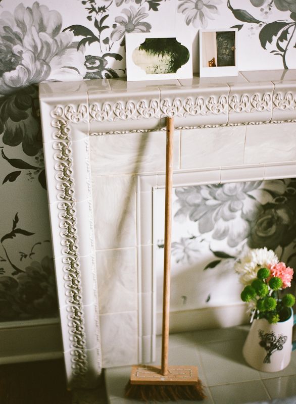Lisa Levis (nee Stickley) guest bedroom fireplace Lisa Levis (nee Stickley) vintage fireplace