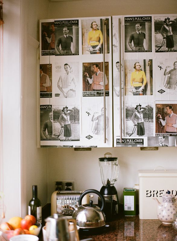 Lisa Levis (nee Stickley) kitchen with decoupaged cupboards Lisa Levis (nee Stickley) kitchen with decoupaged cupboards