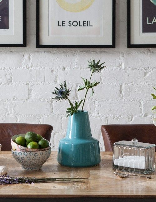 Kitch blue ceramic vase from Rose and Grey www.apartmentapothecary.com