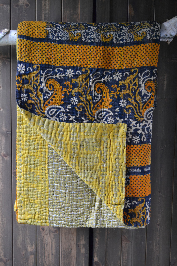Vintage Kantha quilt or bedspread from Decorator's Notebook www.apartmentapothecary.com