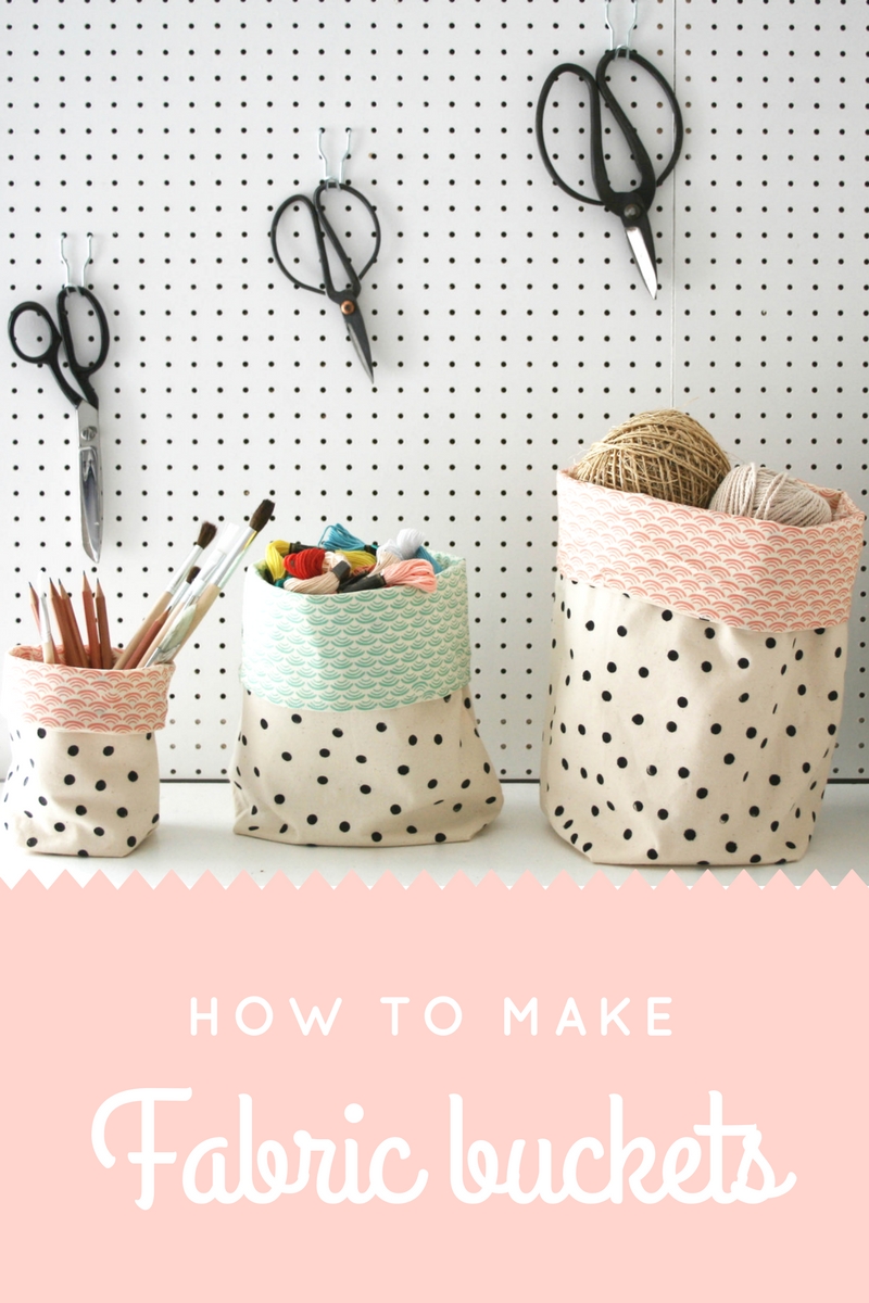 Fabric buckets tutorial Apartment Apothecary